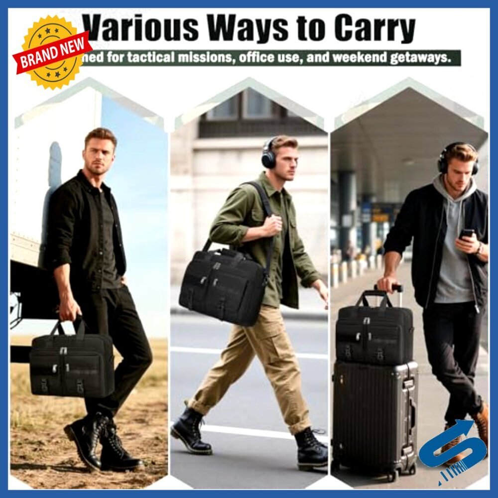 Tactical Laptop Messenger Bag Professional Business Computer Case Durable - Picture 2 of 7